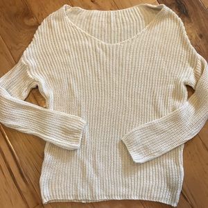 Cable knit cream sweater